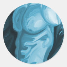 Lichaamsbouw van het torso beeldhouwde Etiketten Stickers