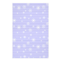 Lichtblauw met Sneeuwvlokken Gpersonaliseerd Briefpapier