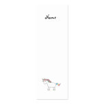 Licorne blanche mignonne d'arc-en-ciel cartes de visite personnelles