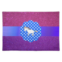 Licorne de scintillement sets de table