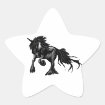 Licorne noire autocollants