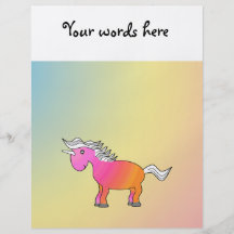 Licorne rose et orange prospectus en couleur