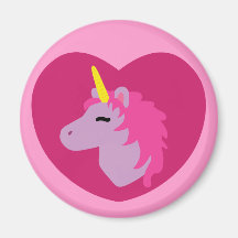 Licorne rose magnets