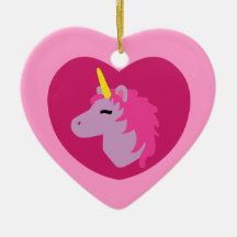 Licorne rose ornement de noël