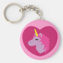 Licorne rose porte-clés
