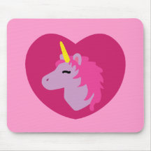 Licorne rose tapis de souris
