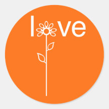 Liefde in Bloei Customizeable Ronde Sticker