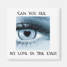 Liefde in het oog koelkast magneet