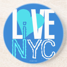 Liefde NYC Levend in Blauw 4 van het Onderzetter N