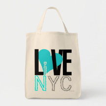 Liefde NYC Levend in het Blauw van de Zak NYC Canvas Tassen