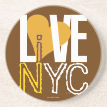 Liefde NYC Levend in NYC Onderzetter Bruine 6
