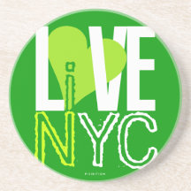 Liefde NYC Levend in NYC Onderzetter Groene 5