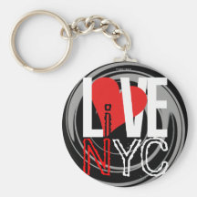 Liefde NYC Levend in Rode Zwarte NYC Keychain Sleutelhangers