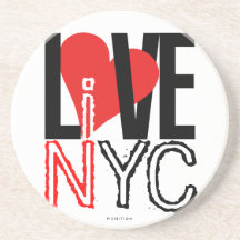 Liefde NYC Levend in Wit 1 van het Onderzetter NYC