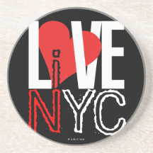 Liefde NYC Levend in Zwarte 2 van het Onderzetter 