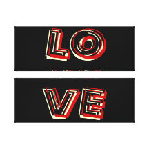LIEFDE Verpakt Canvas Stretched Canvas Afdruk