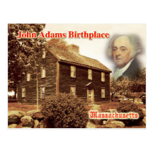 Lieu de naissance de John Adams, le Massachusetts Carte Postale