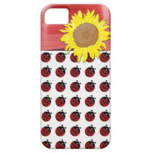 Lieveheersbeestjes en zonnebloem Case-Mate iPhone 5 hoesjes