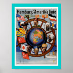 Ligne américaine affiche de Hambourg