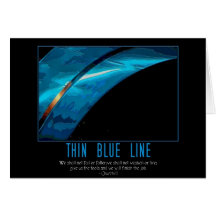 ligne bleue mince cartes de vœux