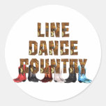 Ligne danse de pays de PIÈCE EN T Autocollants