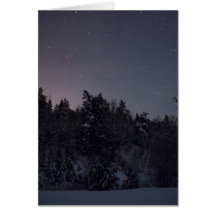 Ligne d'arbre nuit étoilée carte de vœux