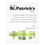 Ligne de chouette épervière de St Patrick Invitations Personnalisées