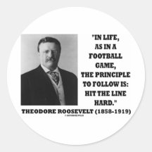 Ligne de coup de partie de football de la vie de T Autocollant Rond
