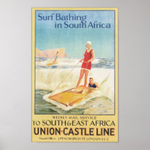 Ligne d'Union-Château aux sud et à l'Afrique de l' Affiche