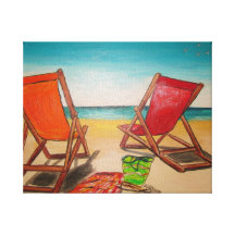 Ligstoelen Stretched Canvas Afdrukken