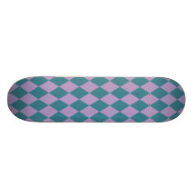 Lila en Blauwgroen harlekijnen Skate Decks