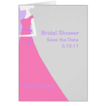 Lilas nuptiale de douche/carte rose