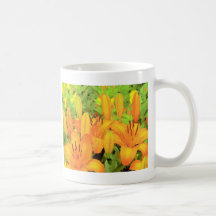 Lillies orange mug