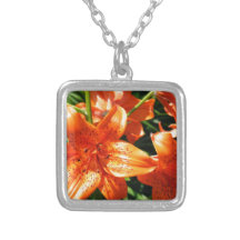 Lillies orange pendentif