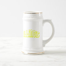 L'Illinois jaune Mugs À Café