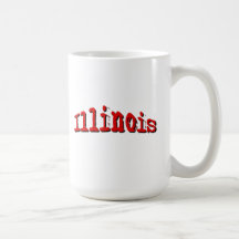 L'Illinois rouge Tasse À Café