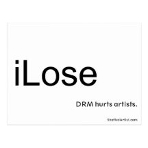 l'iLose, DRM blesse des artistes. - carte postale