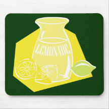 Limonade au goût âpre froide tapis de souris