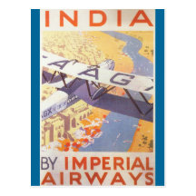 L'Inde par Imperial Airways Carte Postale