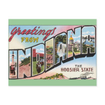 L'Indiana - conception vintage de Postacard