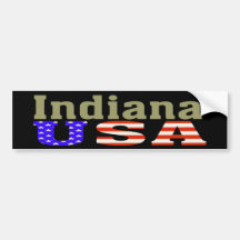 L'Indiana Etats-Unis ! Adhésif pour pare-chocs Adhésifs Pour Voiture