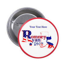 L'Indiana Romney et bouton de Ryan 2012 - personna Badge Avec Épingle