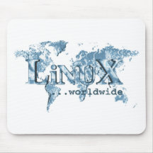 Linux dans le monde entier tapis de souris