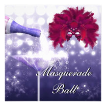 L'invitation masque la partie de boule de mascarad