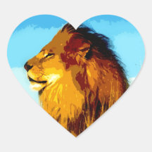Lion d'art de bruit autocollants
