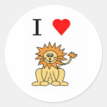 lion du coeur i autocollant