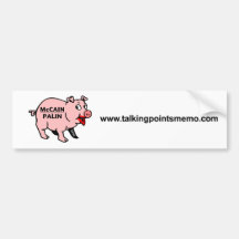 Lippenstift op een Varken Bumpersticker