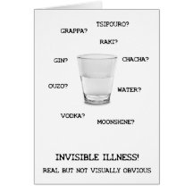 Liquide invisible de maladie carte