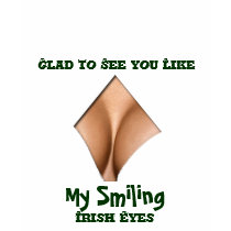 L'Irlandais de sourire drôle observe le T-shirt