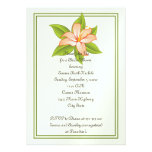 Lis vert orange épousant l'invitation nuptiale de 